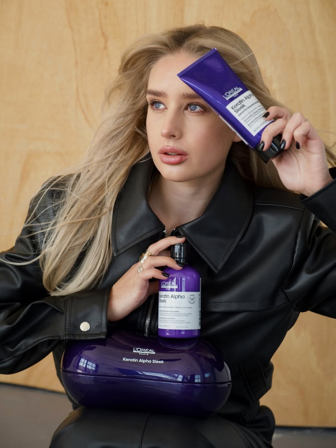 Lisa Fayer на зйомці для L’Oréal